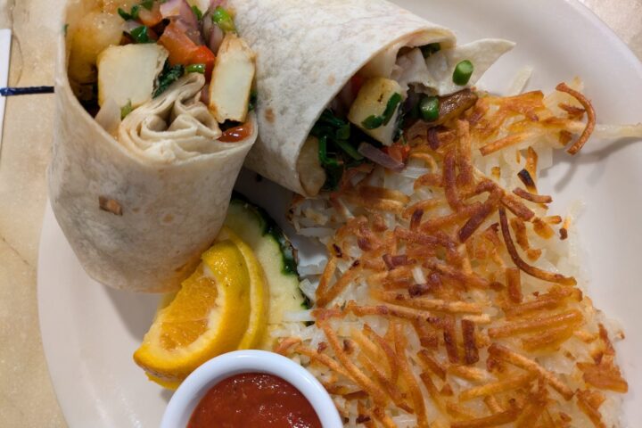 Sun-Dried Tomato and Feta Breakfast Wrap