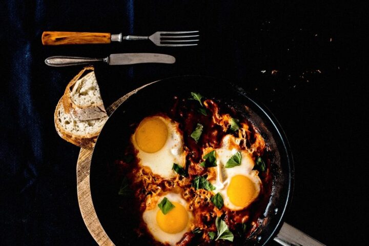 Smoky Tomato Baked Eggs